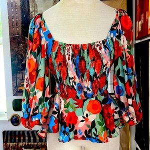Beautiful blouse peplum‎ summer M NWOT